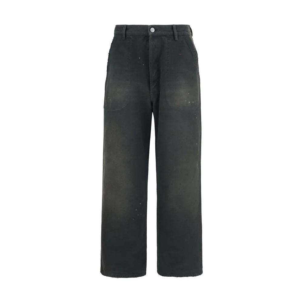 Maison Margiela Gray Cotton Casual Pants