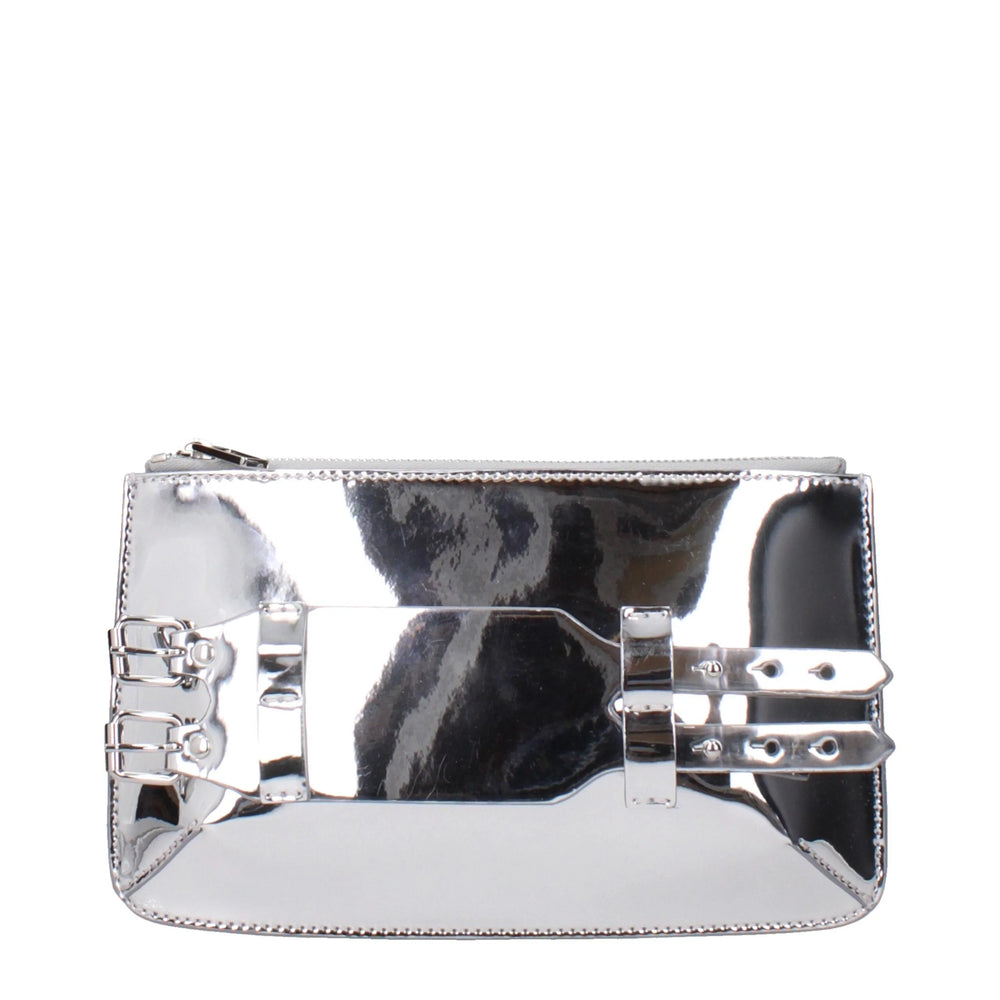 Maison Margiela Gray Leather Clutch Bag