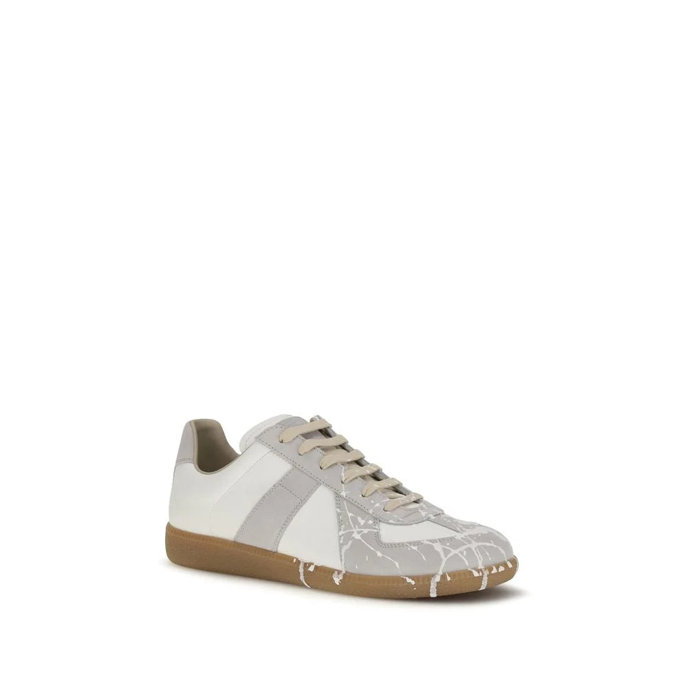 Maison Margiela Gray Suede Leather Low Top Sneakers - EU44/US11
