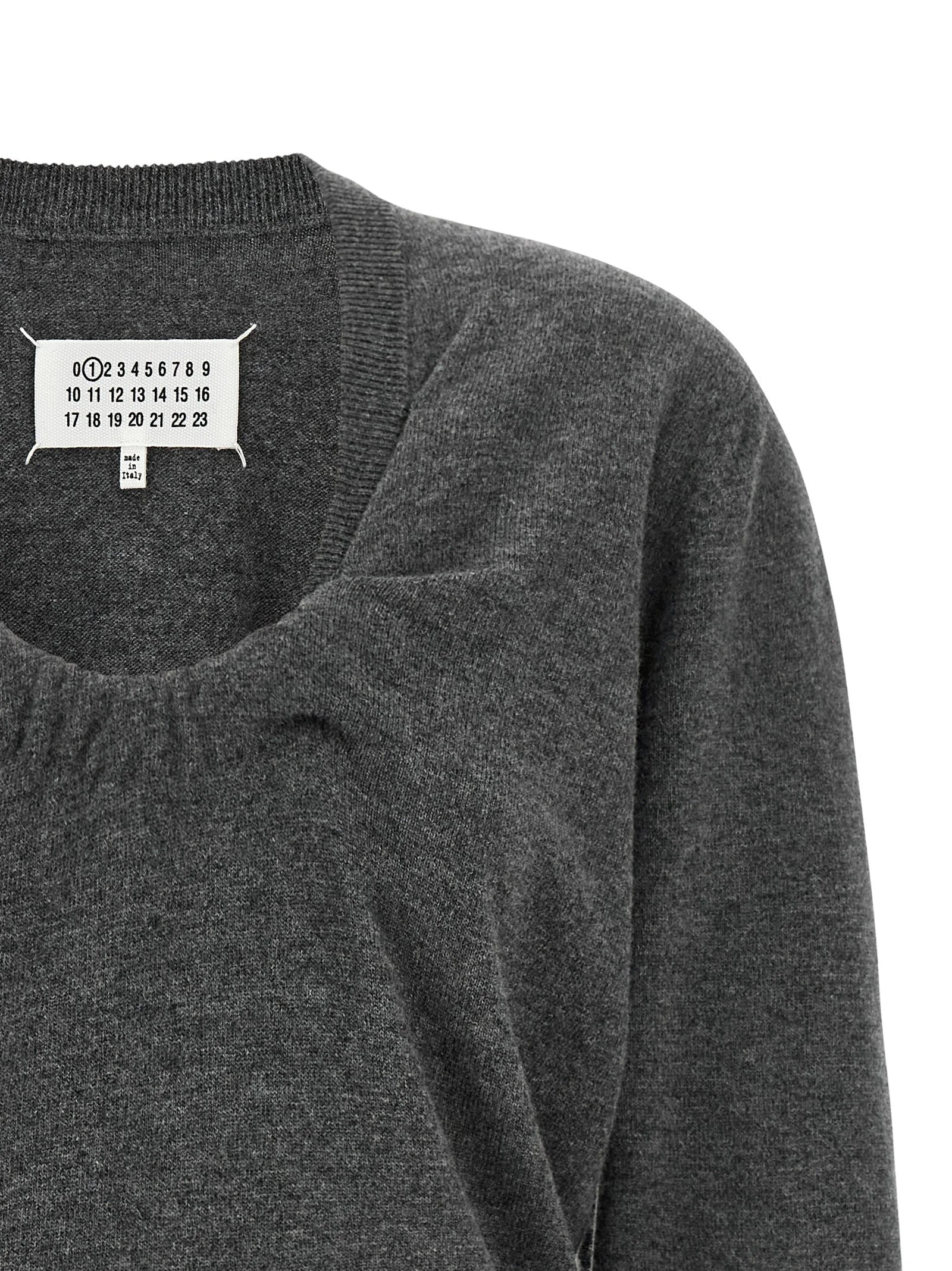 Maison Margiela Gray Virgin Wool Cardigan
