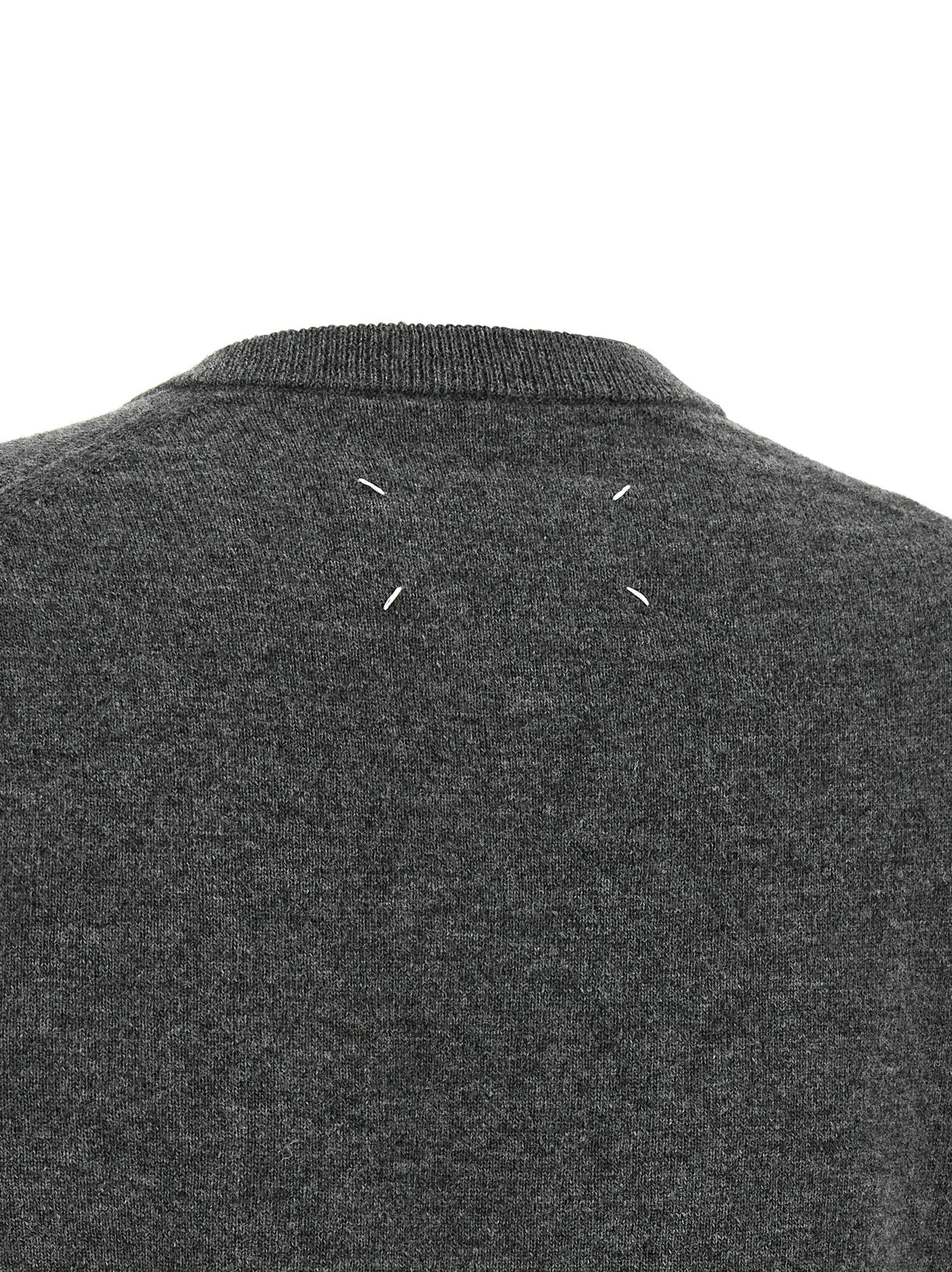 Maison Margiela Gray Virgin Wool Cardigan