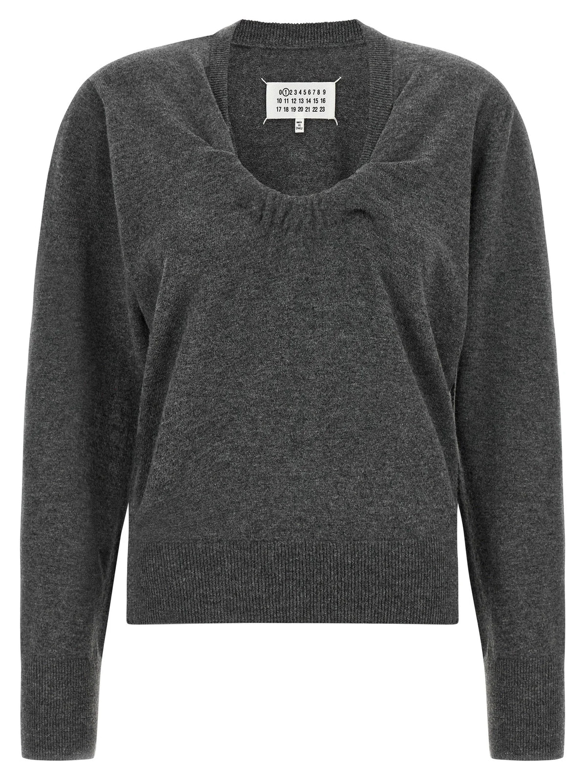 Maison Margiela Gray Virgin Wool Cardigan