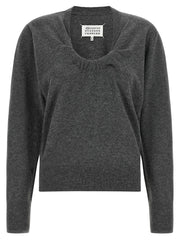 Maison Margiela Gray Virgin Wool Cardigan