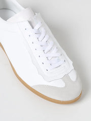 Maison Margiela Low Featherlight Leather And Suede Sneakers - Sneakers