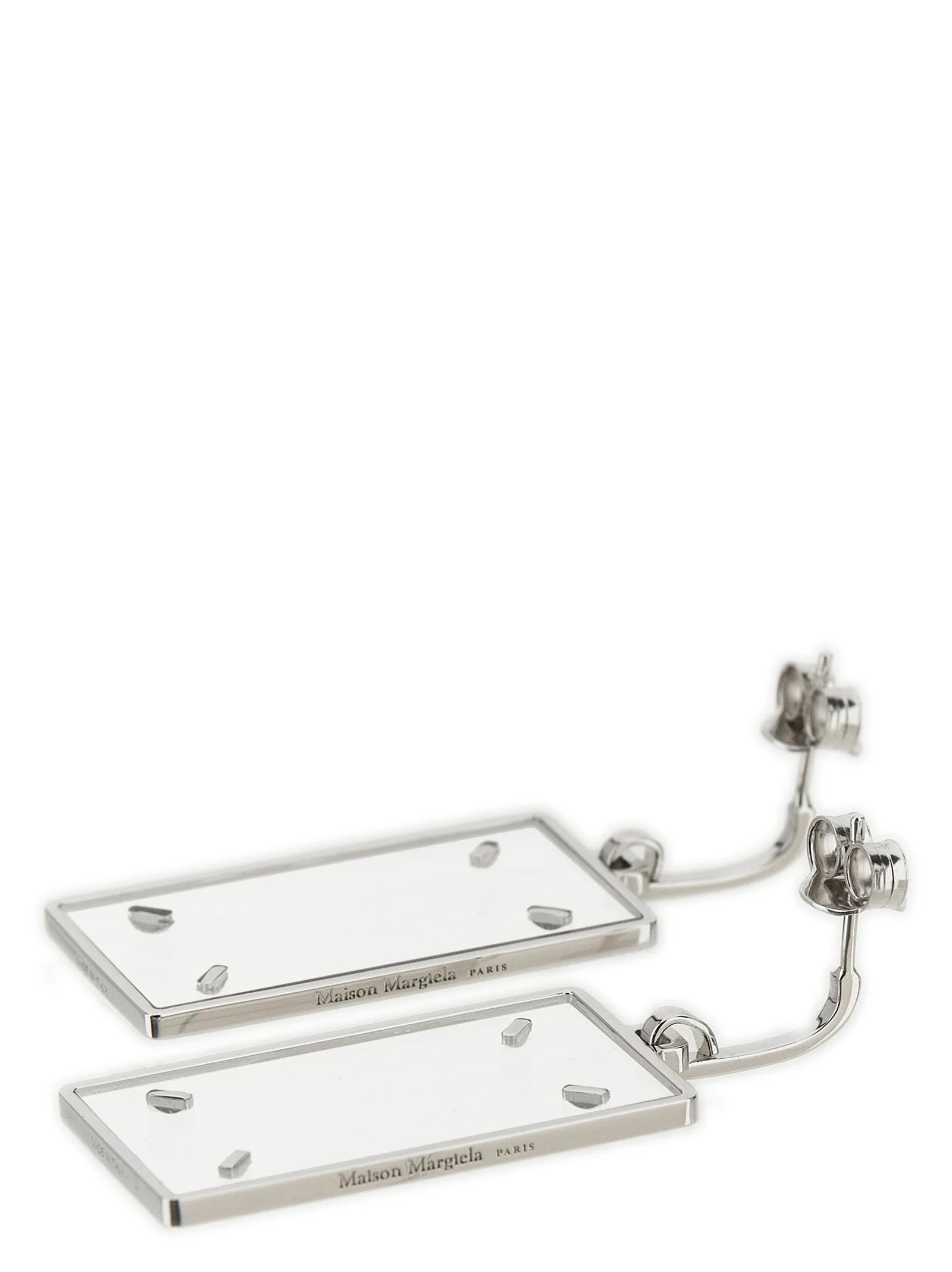 Maison Margiela Silver Brass Earrings - One Size