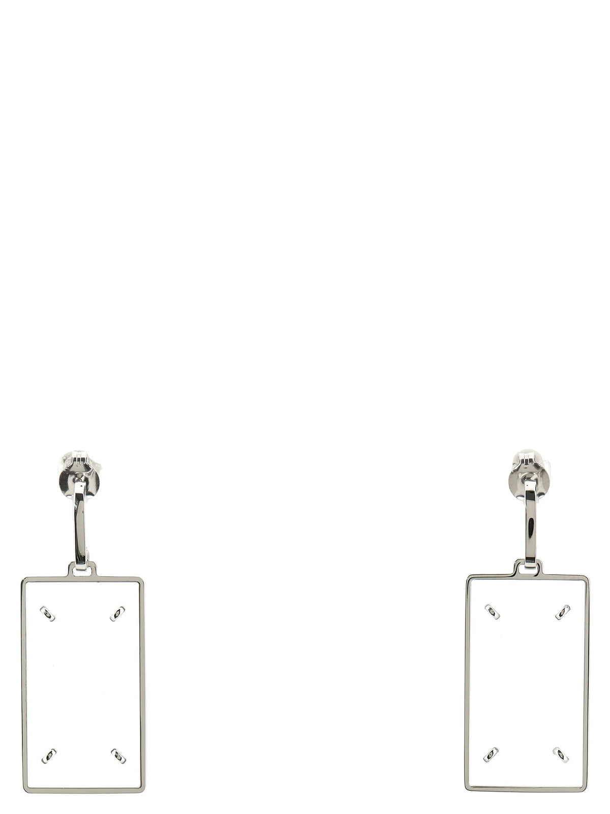 Maison Margiela Silver Brass Earrings - One Size