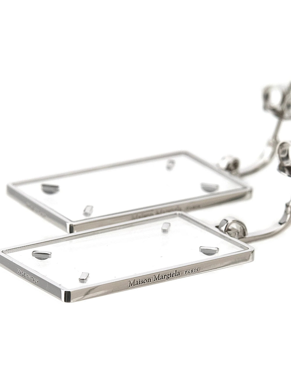 Maison Margiela Silver Brass Earrings - One Size