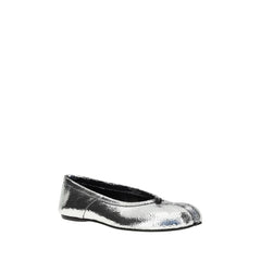 Maison Margiela Silver Calf Leather Bos Taurus Ballet Flats