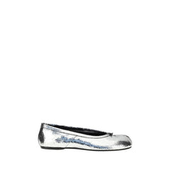 Maison Margiela Silver Calf Leather Bos Taurus Ballet Flats