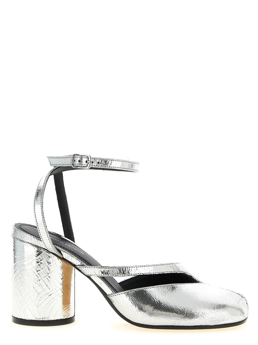 Maison Margiela Silver Calfskin High Heel Pumps - EU38/US8
