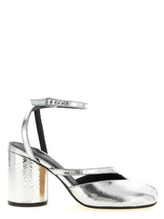 Maison Margiela Silver Calfskin High Heel Pumps - EU38/US8