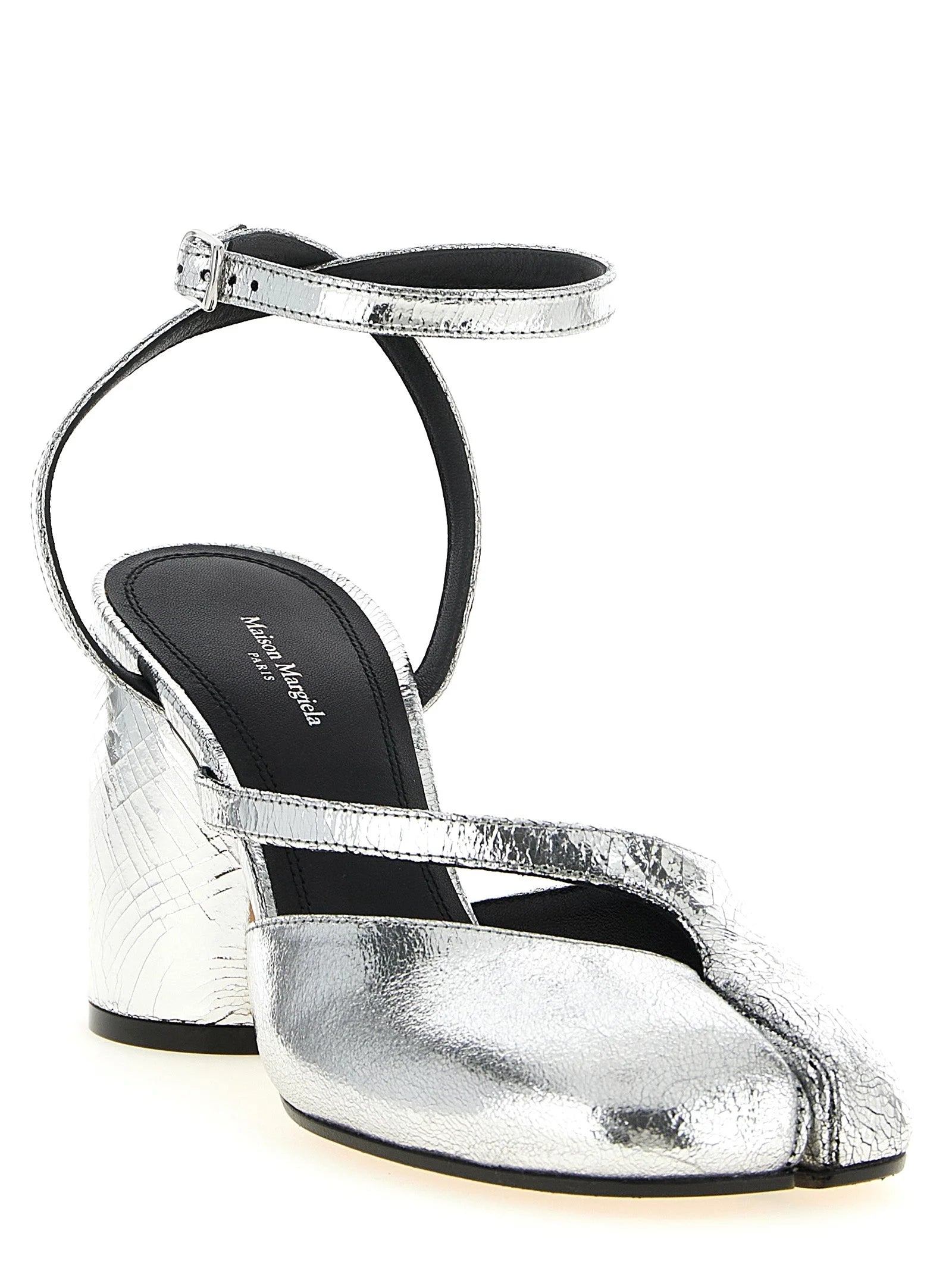 Maison Margiela Silver Calfskin High Heel Pumps - EU38/US8