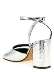 Maison Margiela Silver Calfskin High Heel Pumps - EU38/US8
