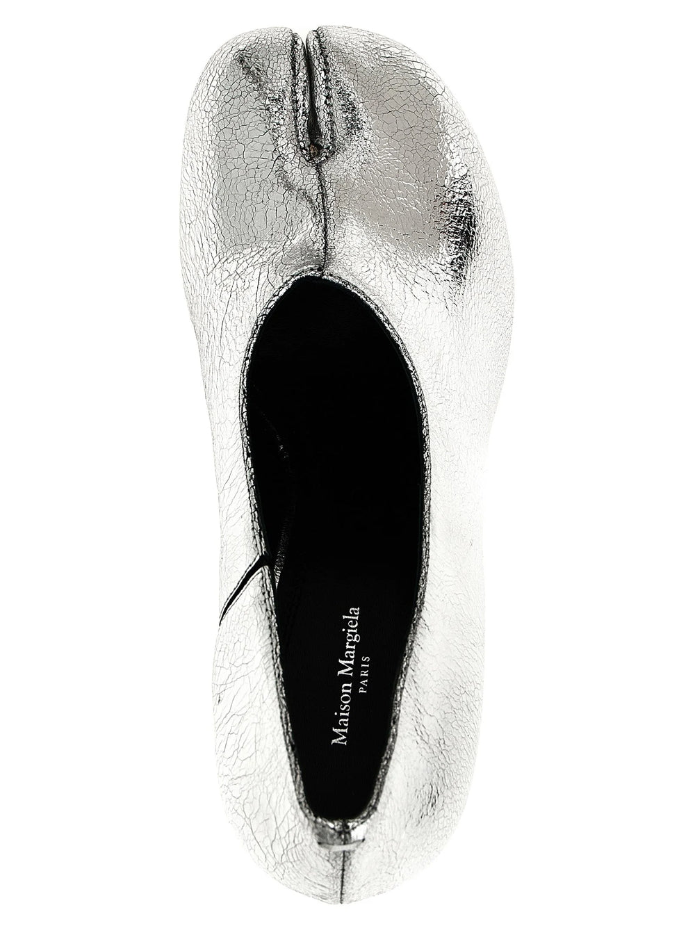 Maison Margiela Silver Calfskin Mid Heel Pumps