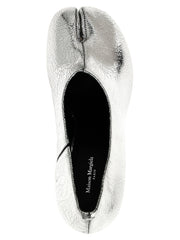Maison Margiela Silver Calfskin Mid Heel Pumps