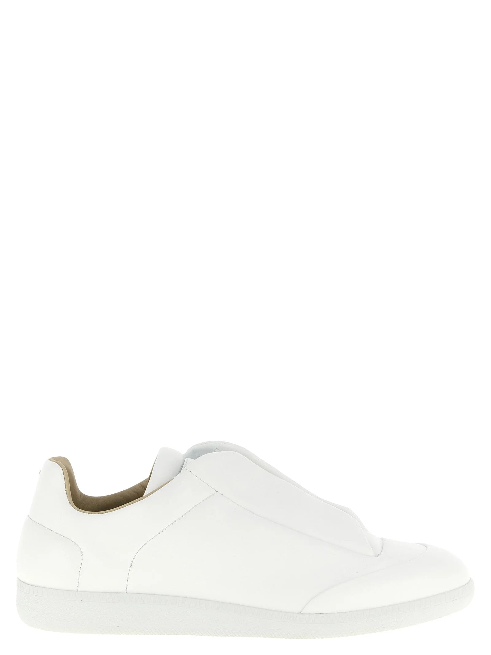 Maison Margiela White Calfskin Low Top Sneakers