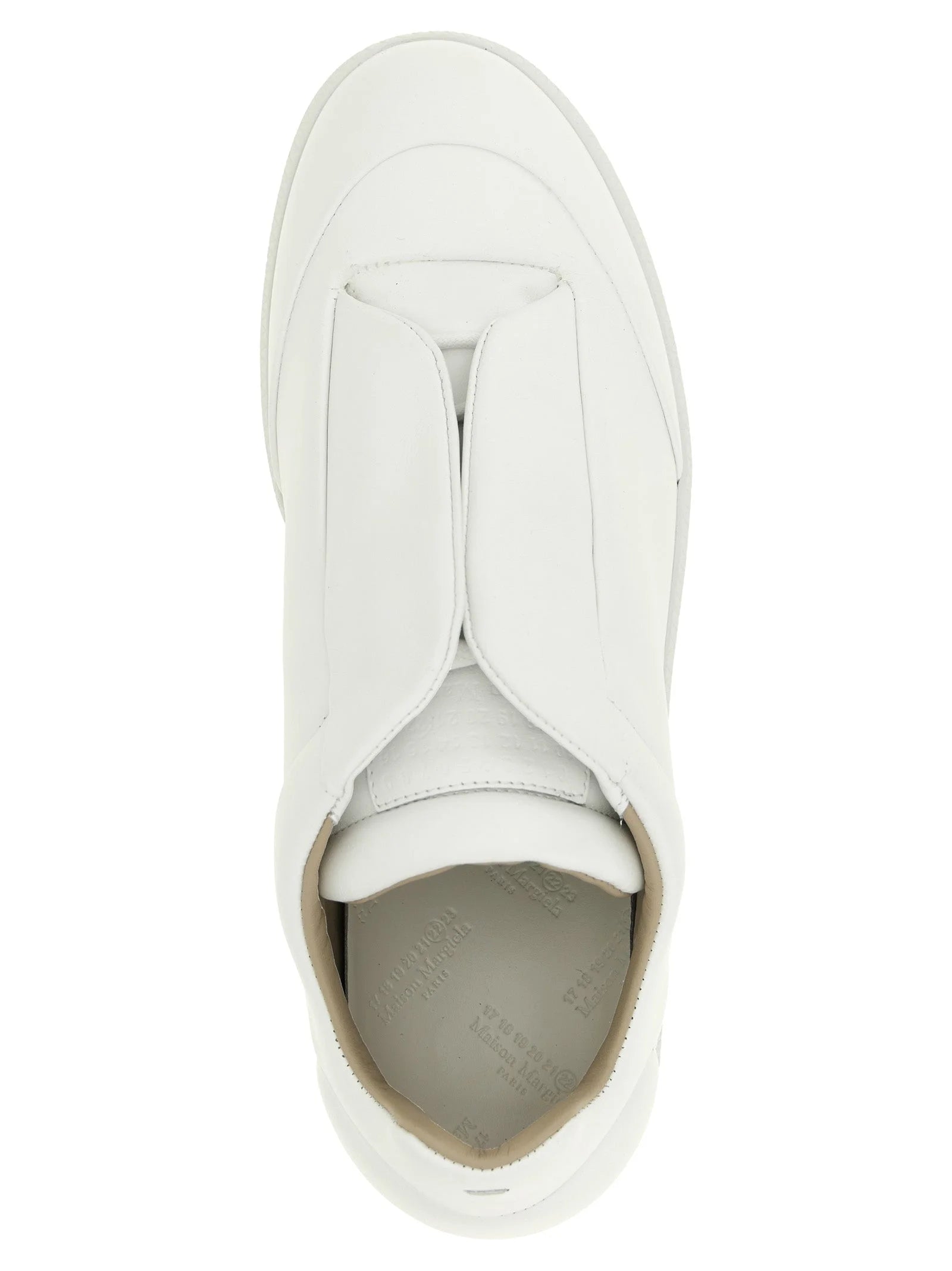 Maison Margiela White Calfskin Low Top Sneakers