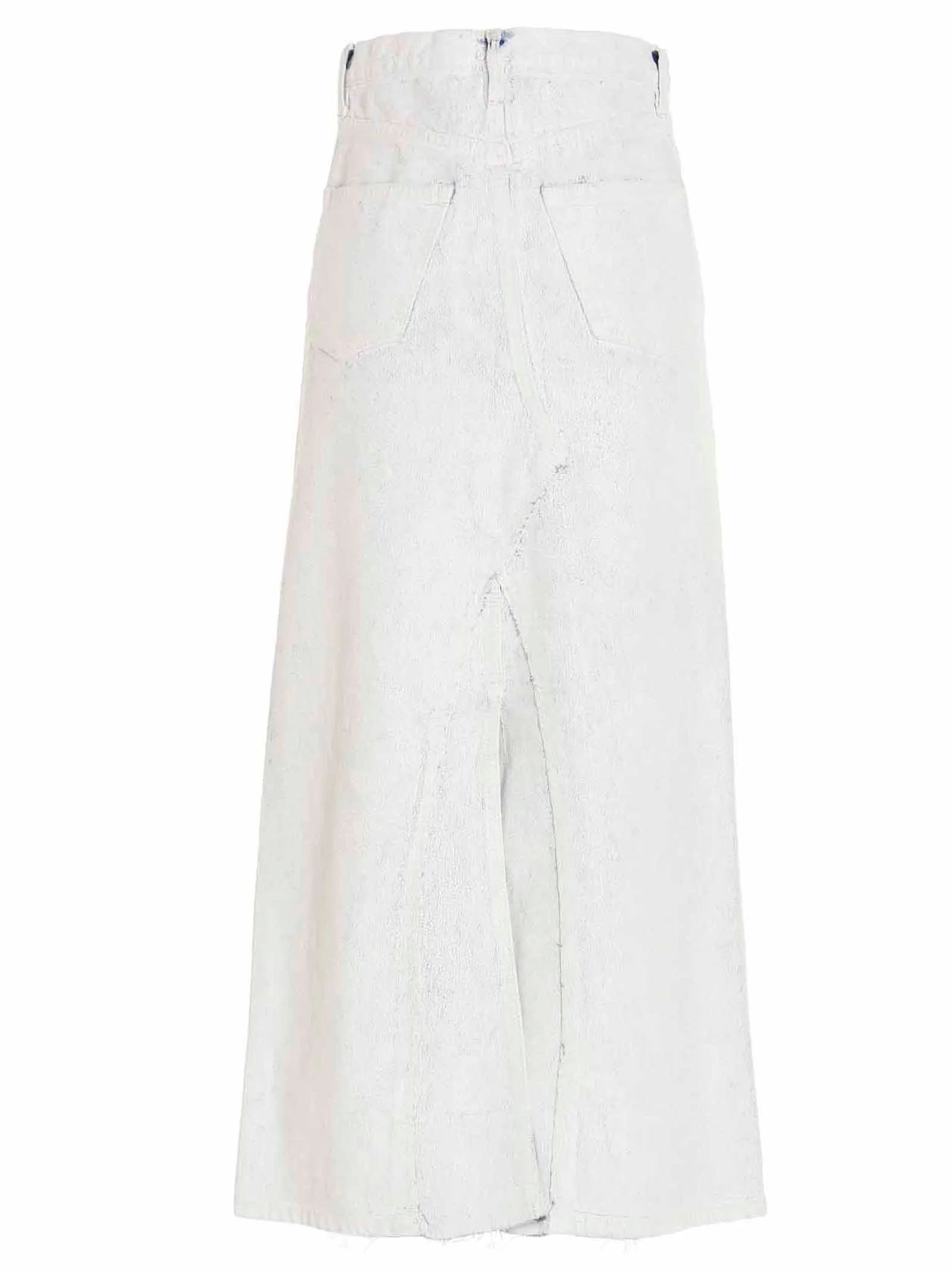Maison Margiela White Cotton Mini Skirt