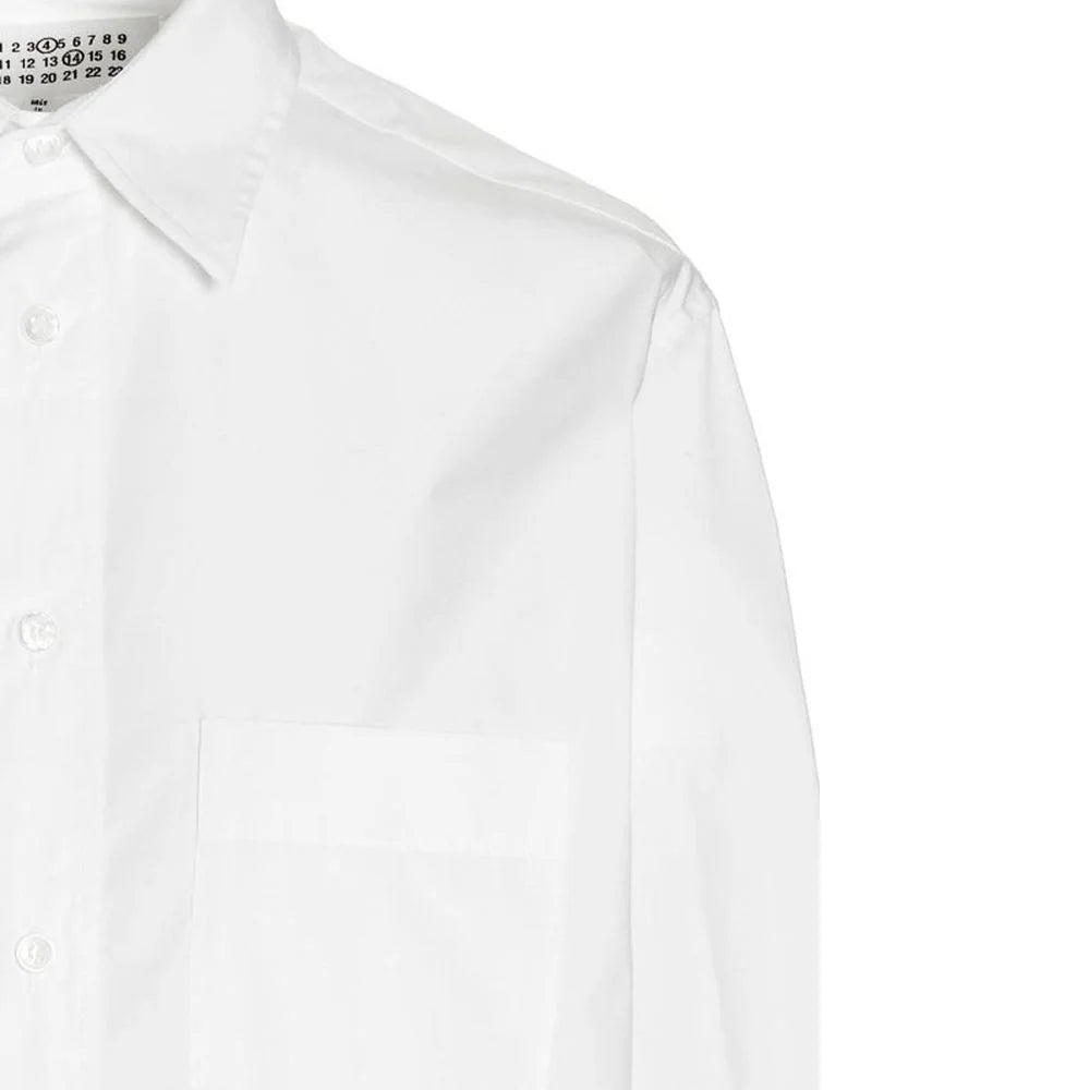 Maison Margiela Bílá bavlněná košile - 38
