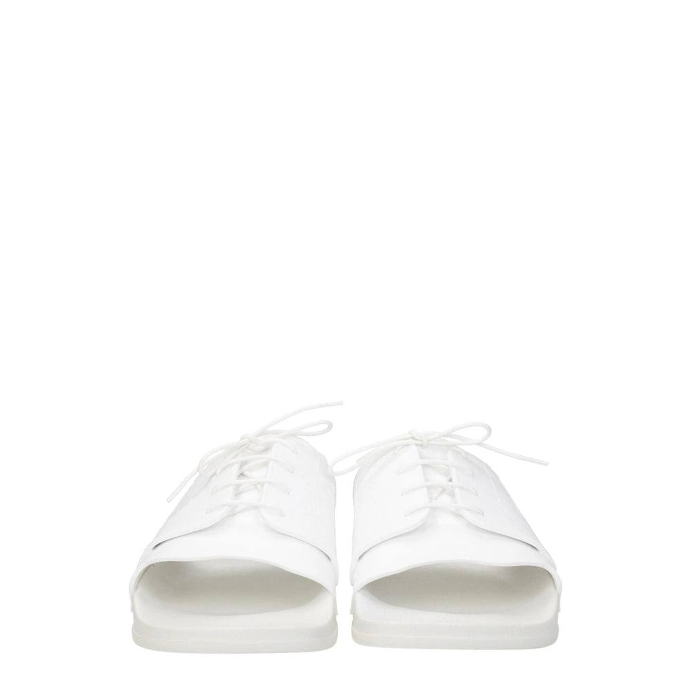 Maison Margiela White Cotton Slippers Sandals