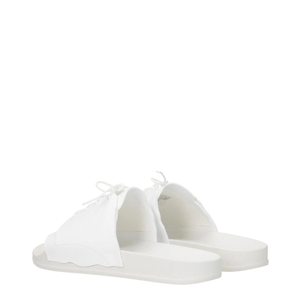 Maison Margiela White Cotton Slippers Sandals - Sandals