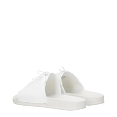 Maison Margiela White Cotton Slippers Sandals