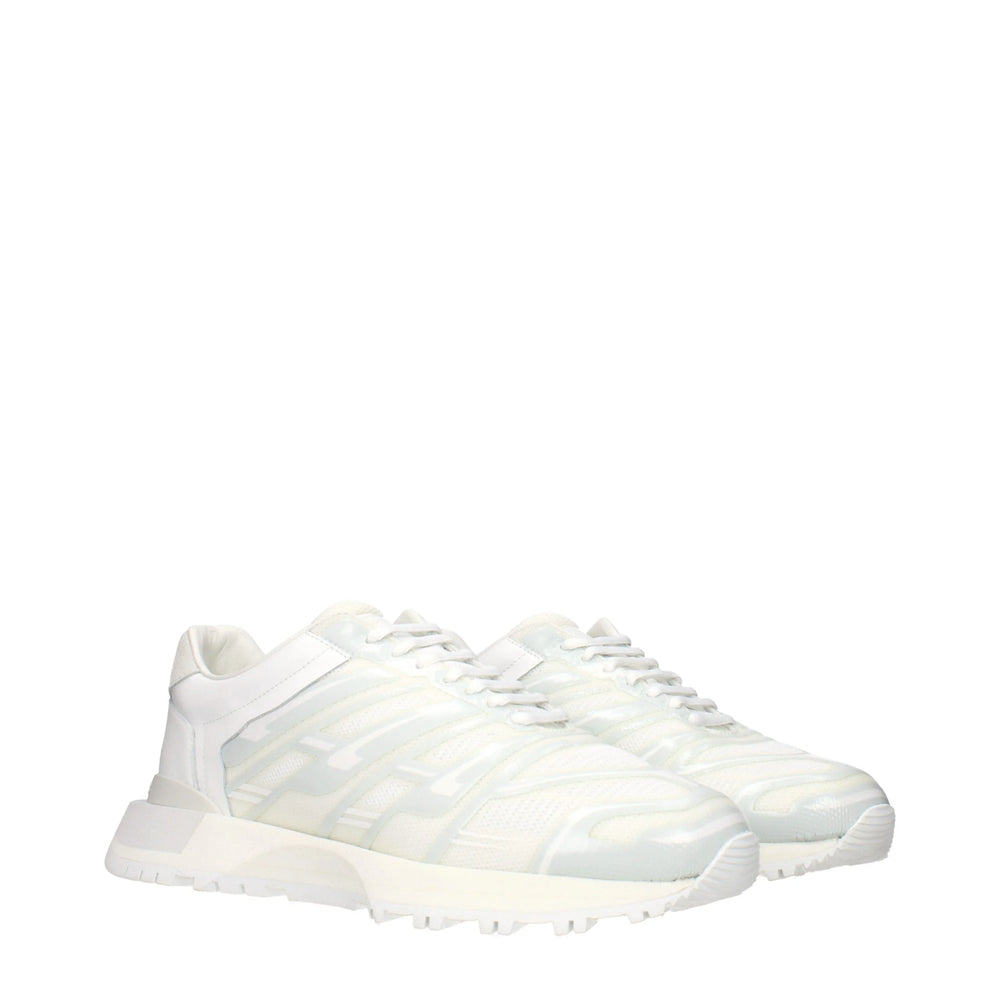 Maison Margiela White Fabric Athletic Sneakers - EU44/US11