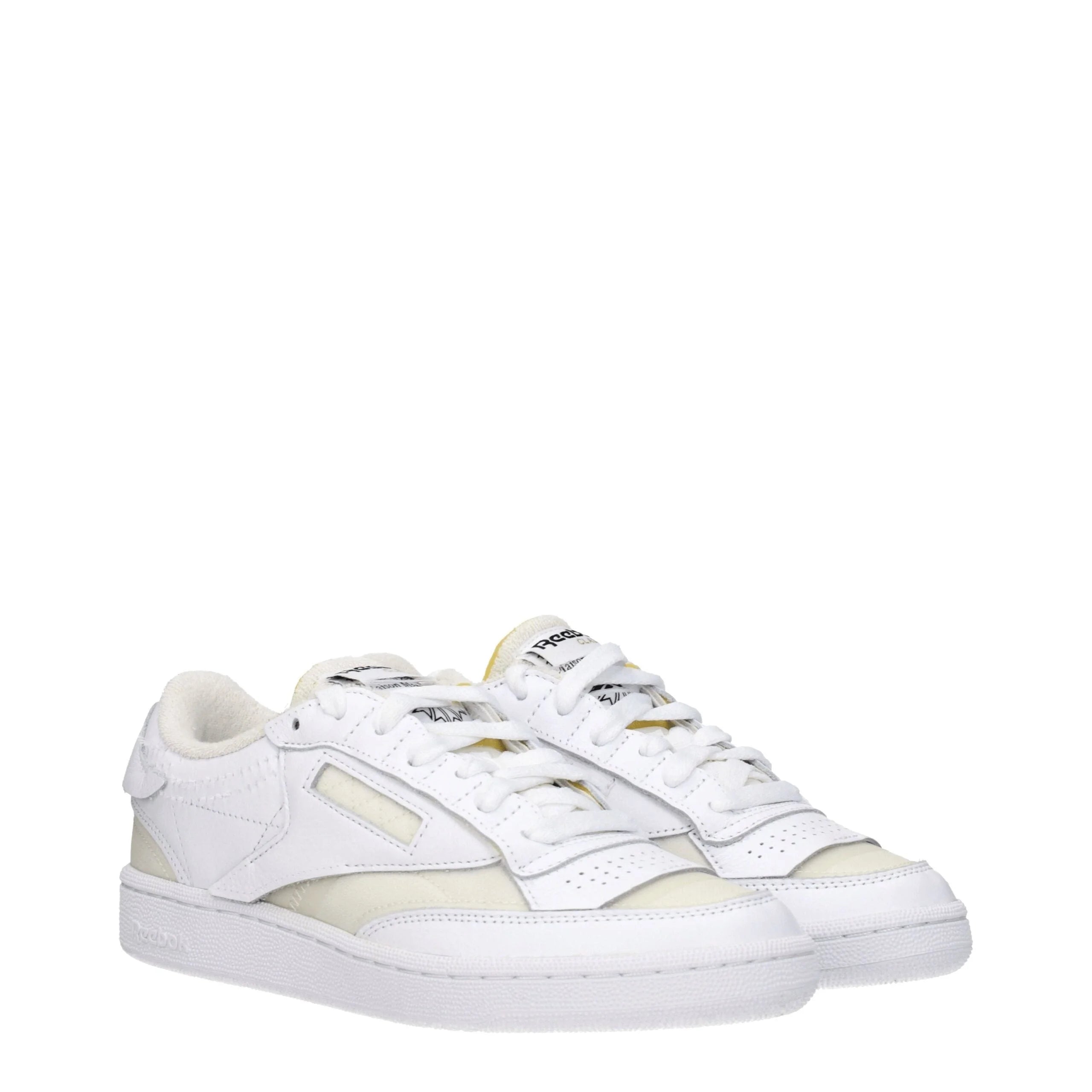 Maison Margiela White Fabric Low Tops
