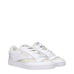 Maison Margiela White Fabric Low Tops