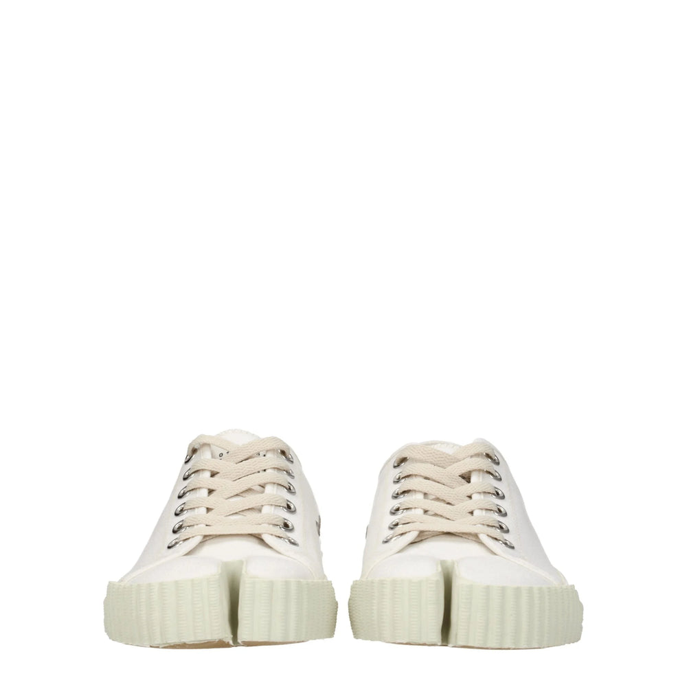 Maison Margiela White Fabric Low Tops
