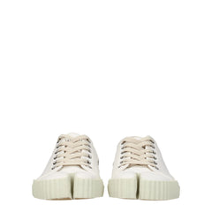 Maison Margiela White Fabric Low Tops