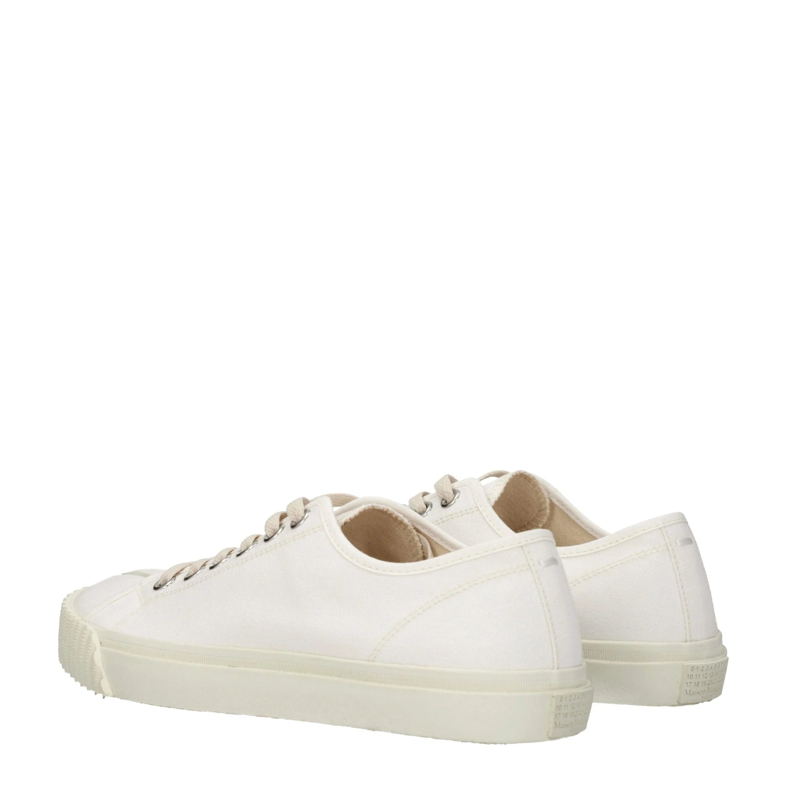 Maison Margiela White Fabric Low Tops