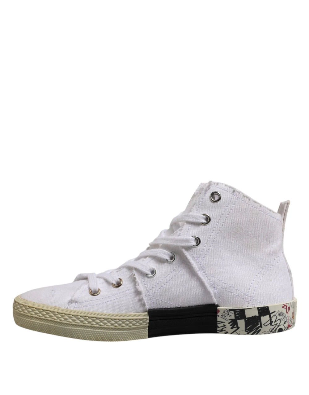 Maison Margiela White Lace Up Mid Top Women Sneakers Shoes - EU35/US4.5 - Sneakers