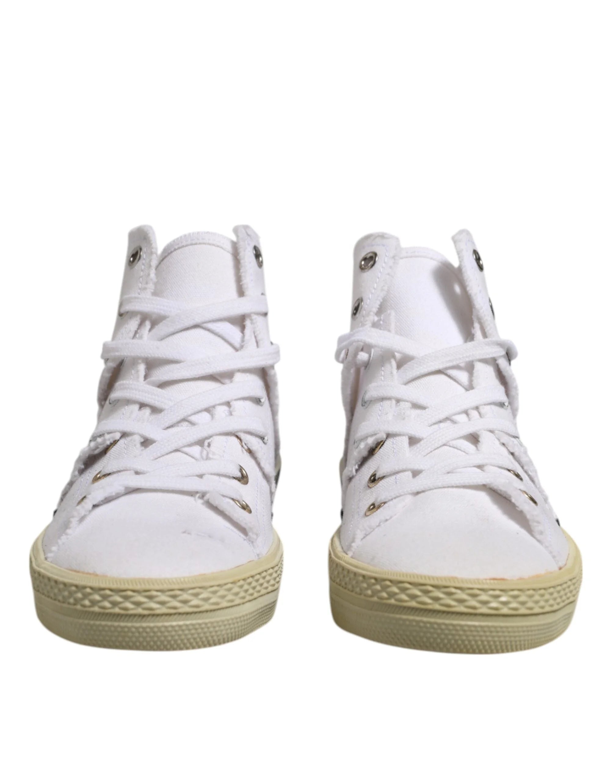 Maison Margiela White Lace Up Mid Top Women Sneakers Shoes - EU35/US4.5 - Sneakers