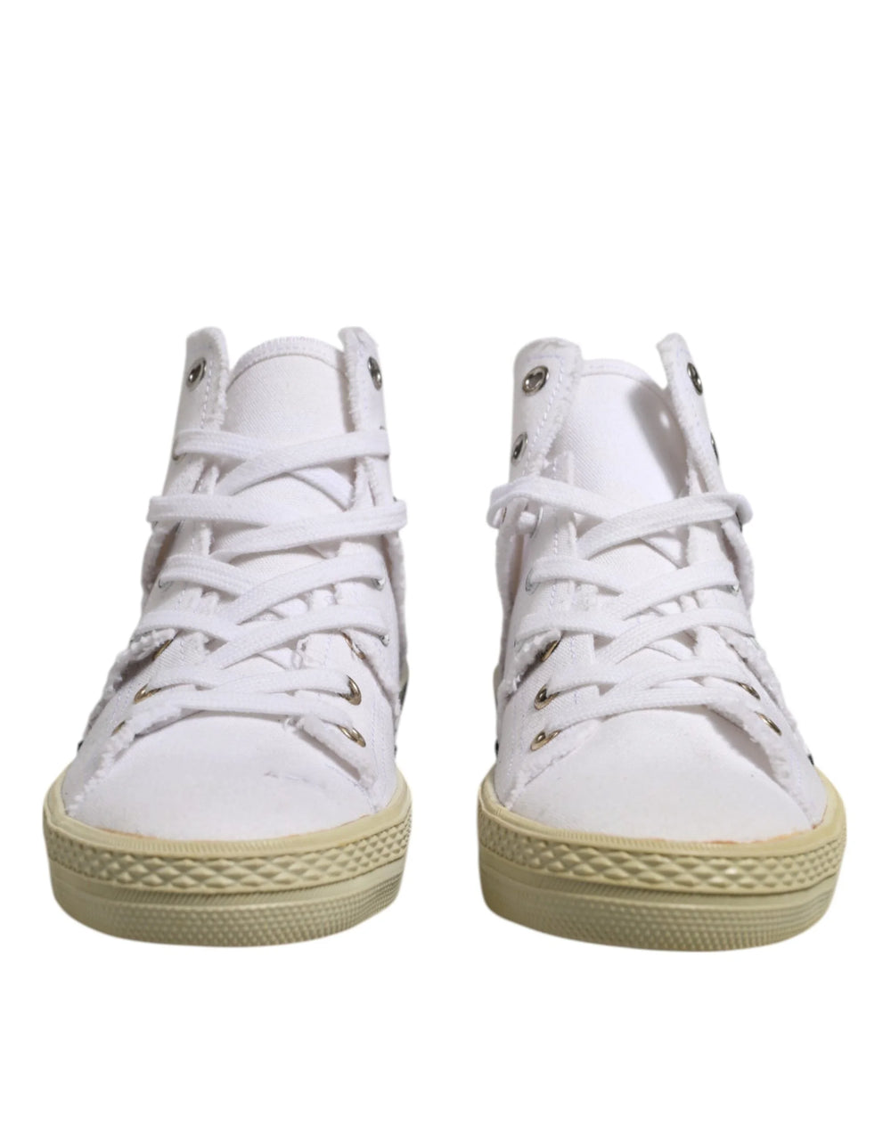 Maison Margiela White Lace Up Mid Top Women Sneakers Shoes - EU35/US4.5 - Sneakers