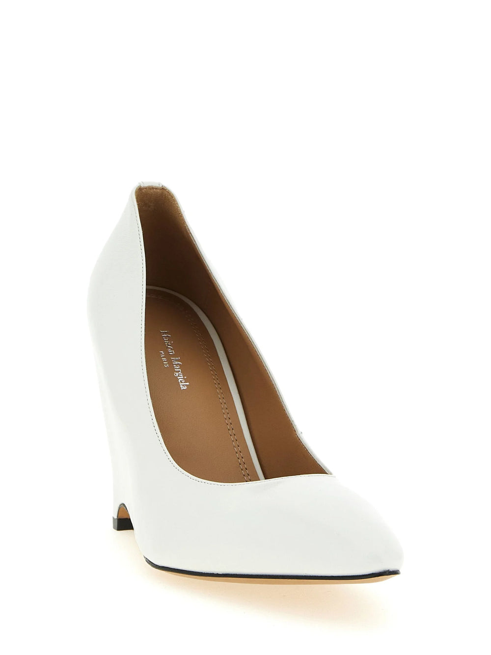 Maison Margiela White Lambskin High Heel Pumps