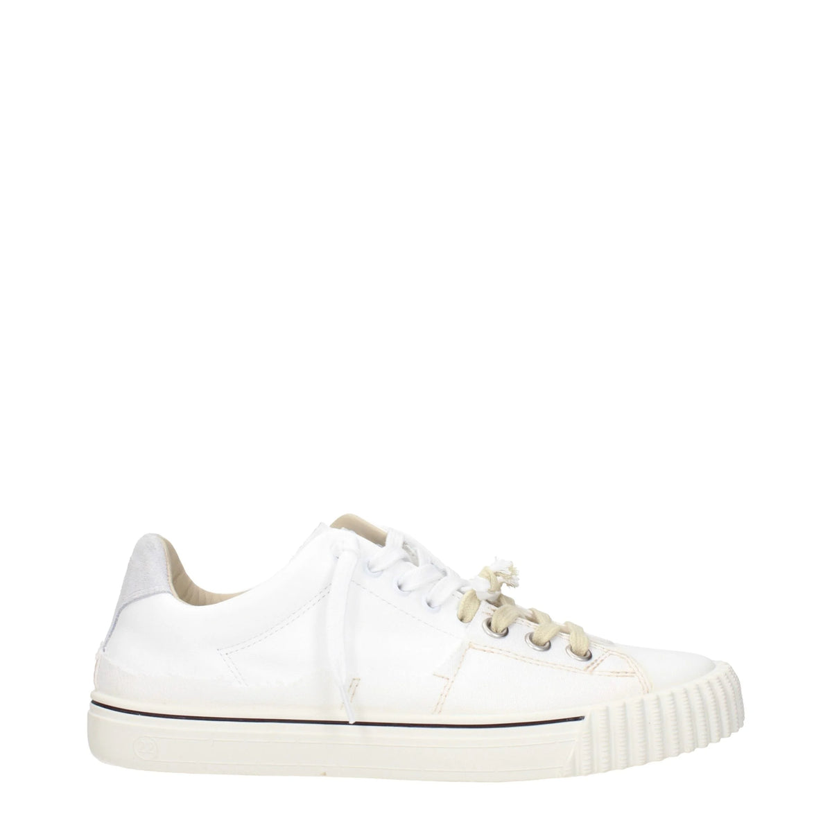Maison Margiela Bílé kožené nízké tenisky - EU39/US6