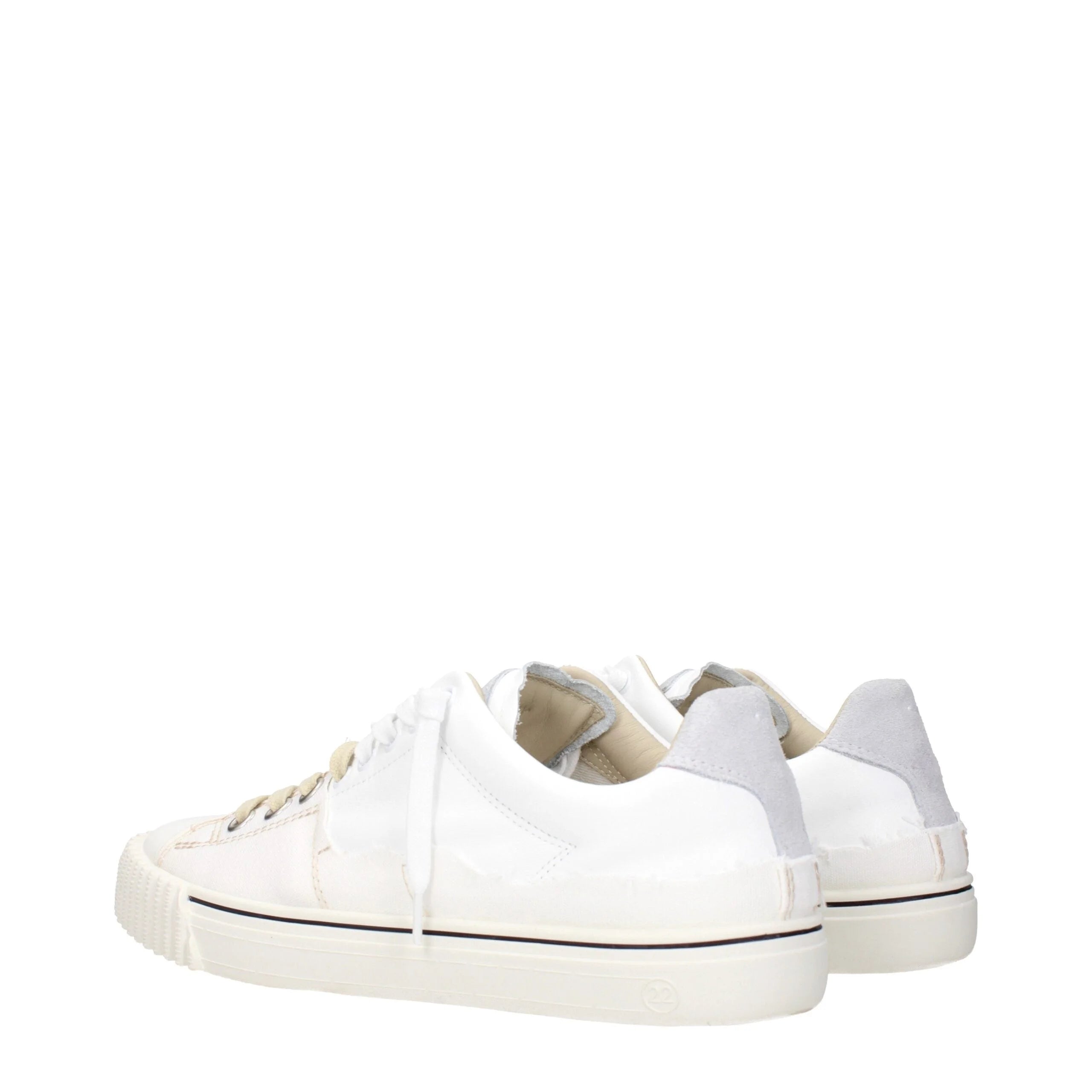 Maison Margiela Bílé kožené nízké tenisky - EU39/US6