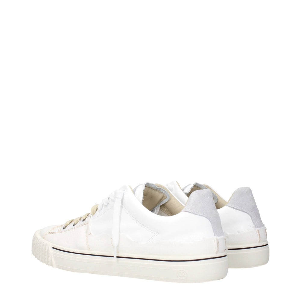 Maison Margiela Bílé kožené nízké tenisky - EU39/US6