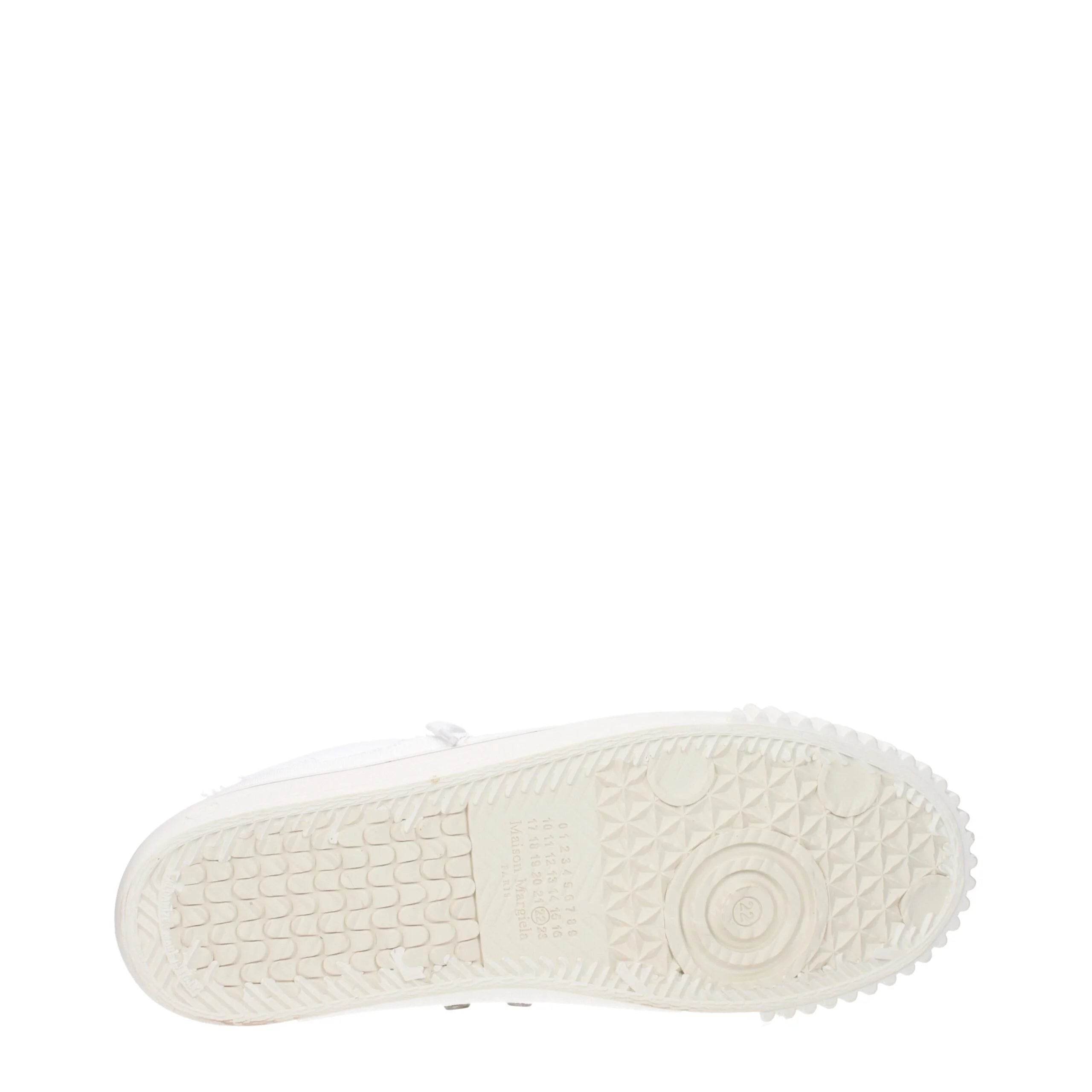 Maison Margiela Bílé kožené nízké tenisky - EU39/US6