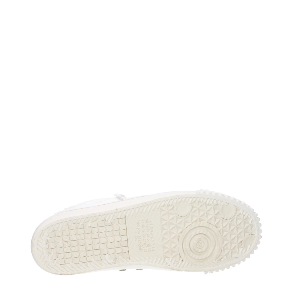 Maison Margiela Bílé kožené nízké tenisky - EU39/US6