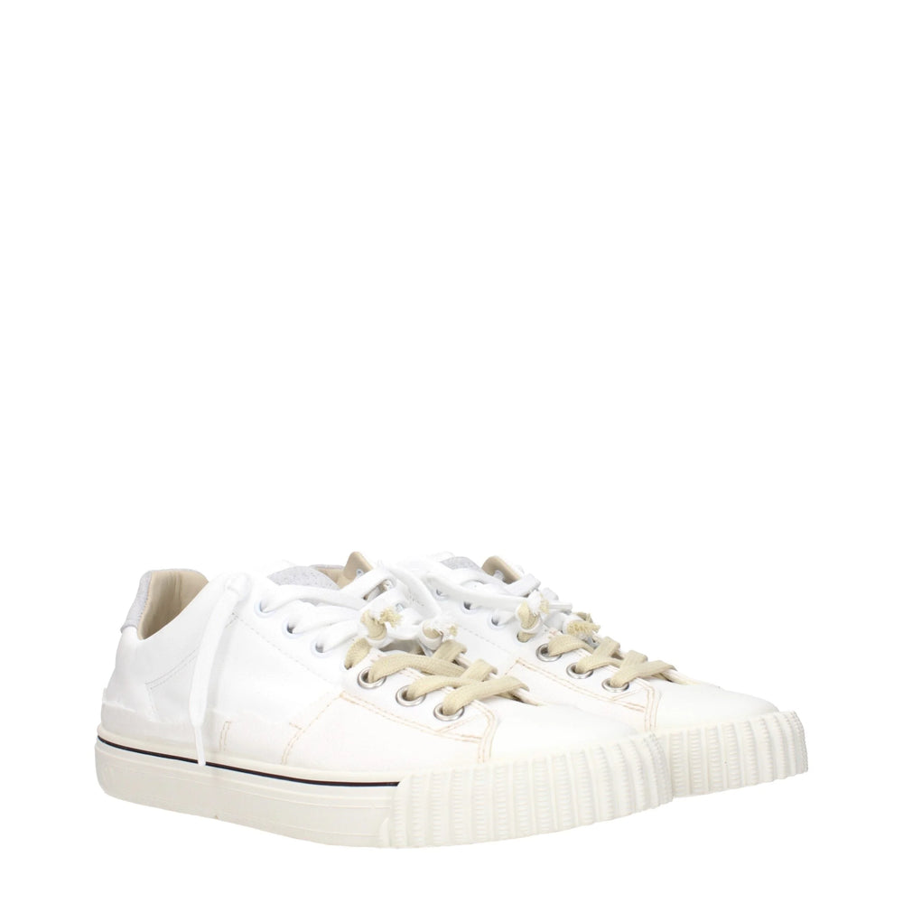 Maison Margiela Bílé kožené nízké tenisky - EU39/US6
