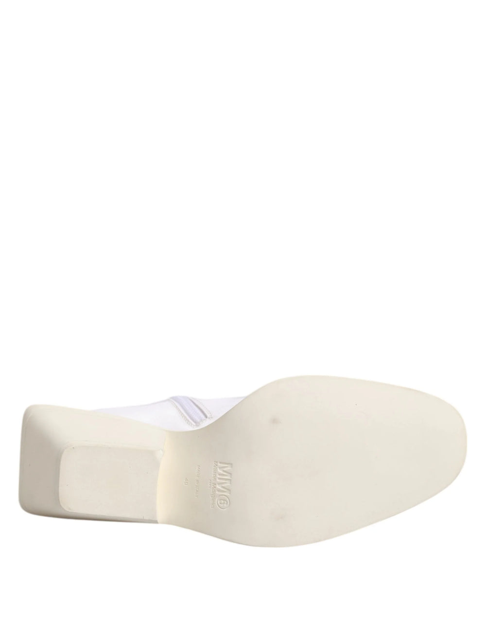 Maison Margiela White Square Heel Zip Ankle Boots Shoes - EU40/US9.5 - Boots