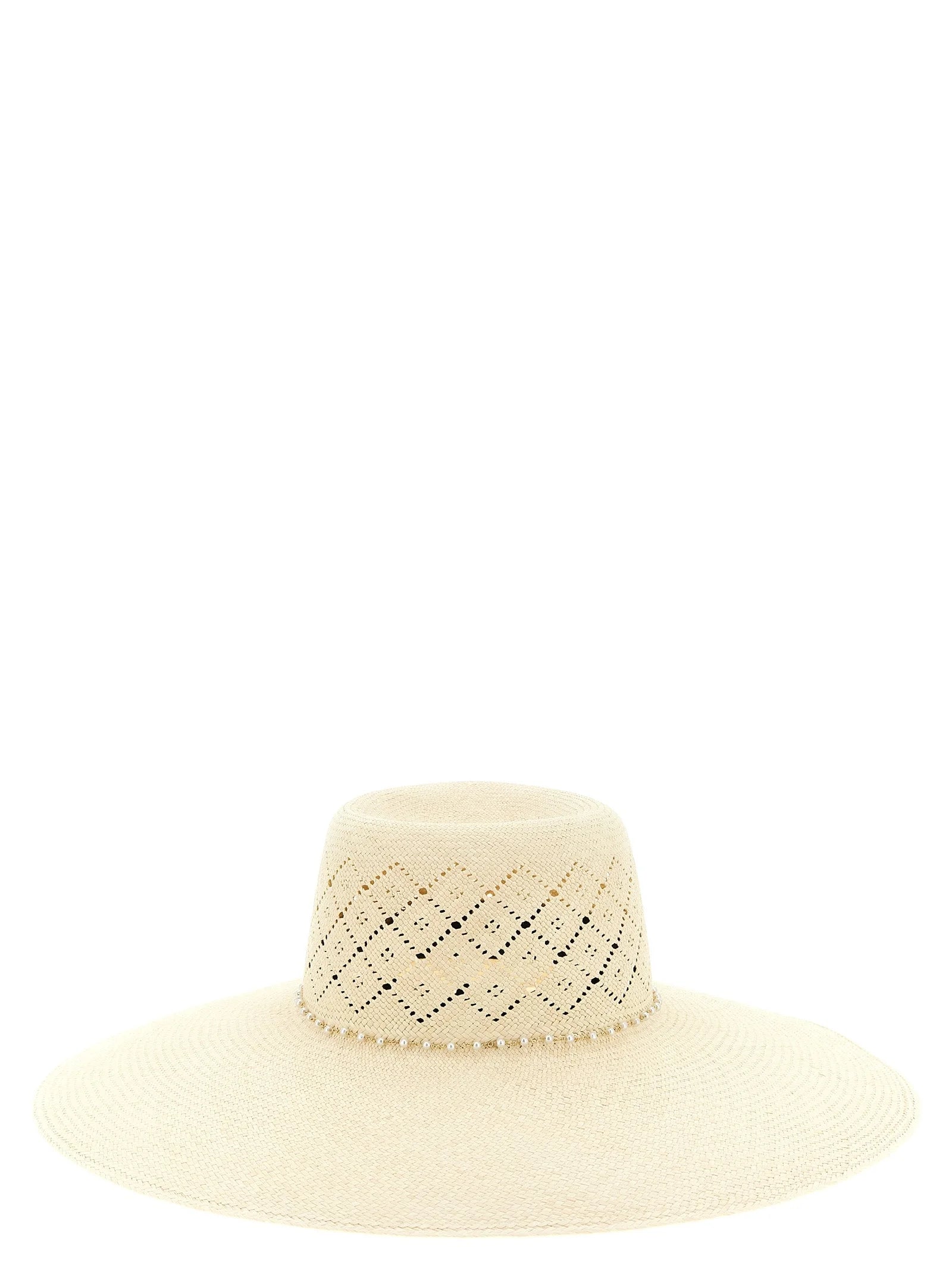 Maison Michel Beige Fabric Sunhat - S