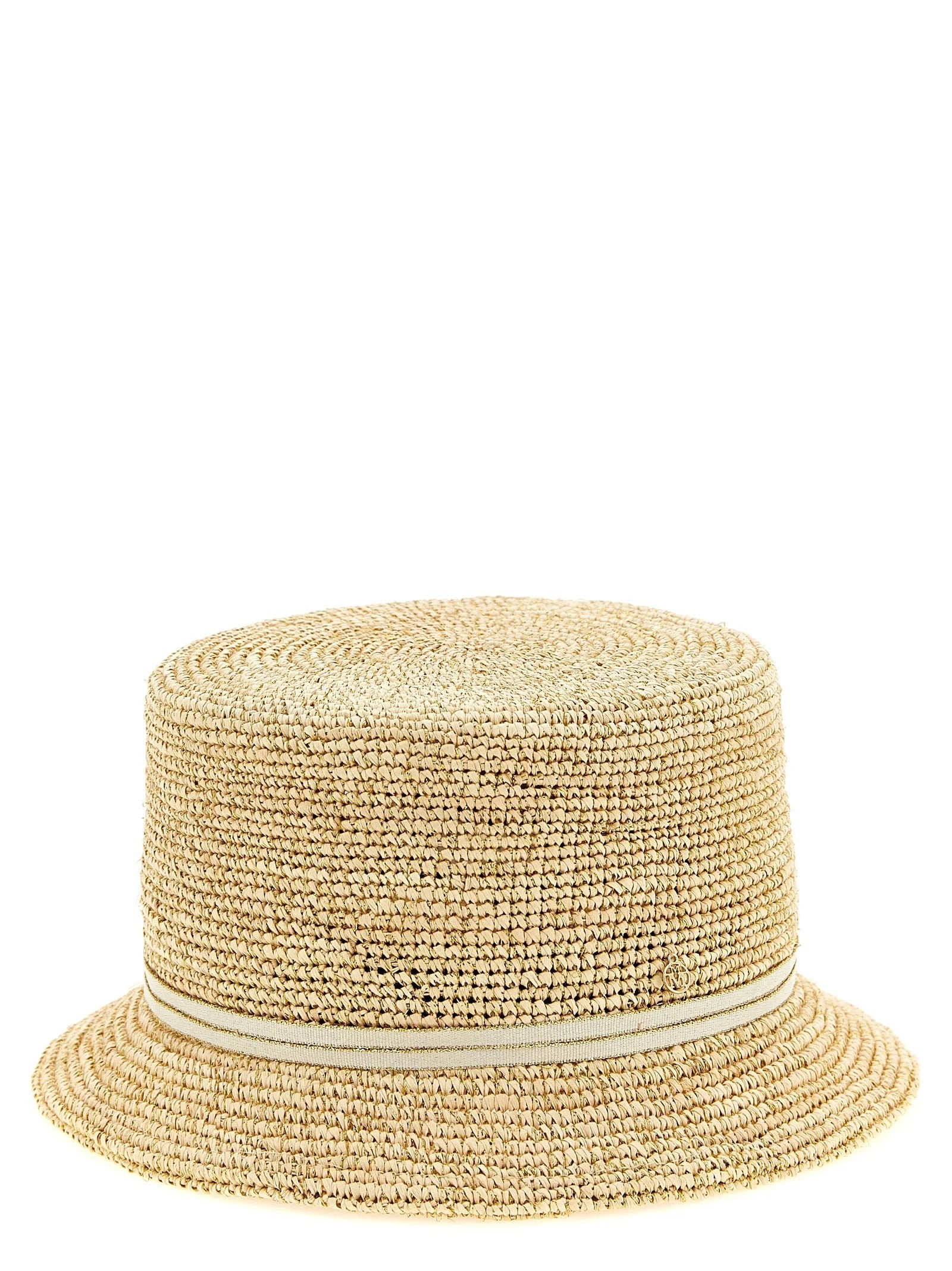 Maison Michel Beige Fabric Sunhat - S