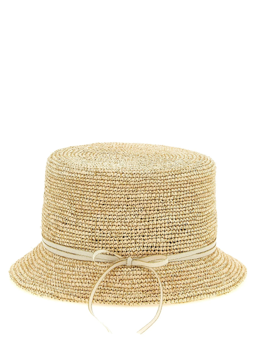 Maison Michel Beige Fabric Sunhat - S