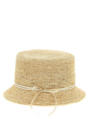 Maison Michel Beige Fabric Sunhat - S