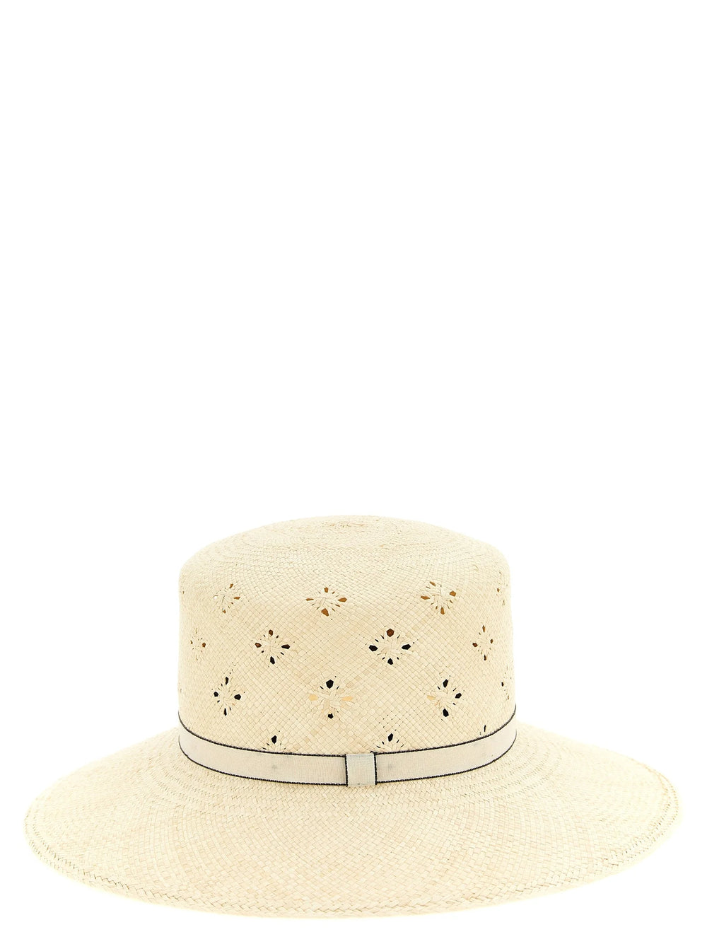 Maison Michel Beige Fabric Sunhat - S