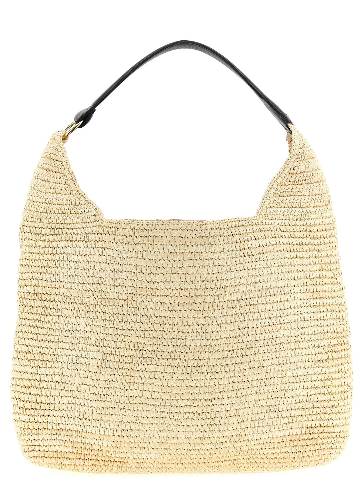 Maison Michel Beige Raffia Shoulder Bag