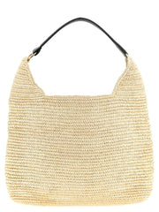 Maison Michel Beige Raffia Shoulder Bag